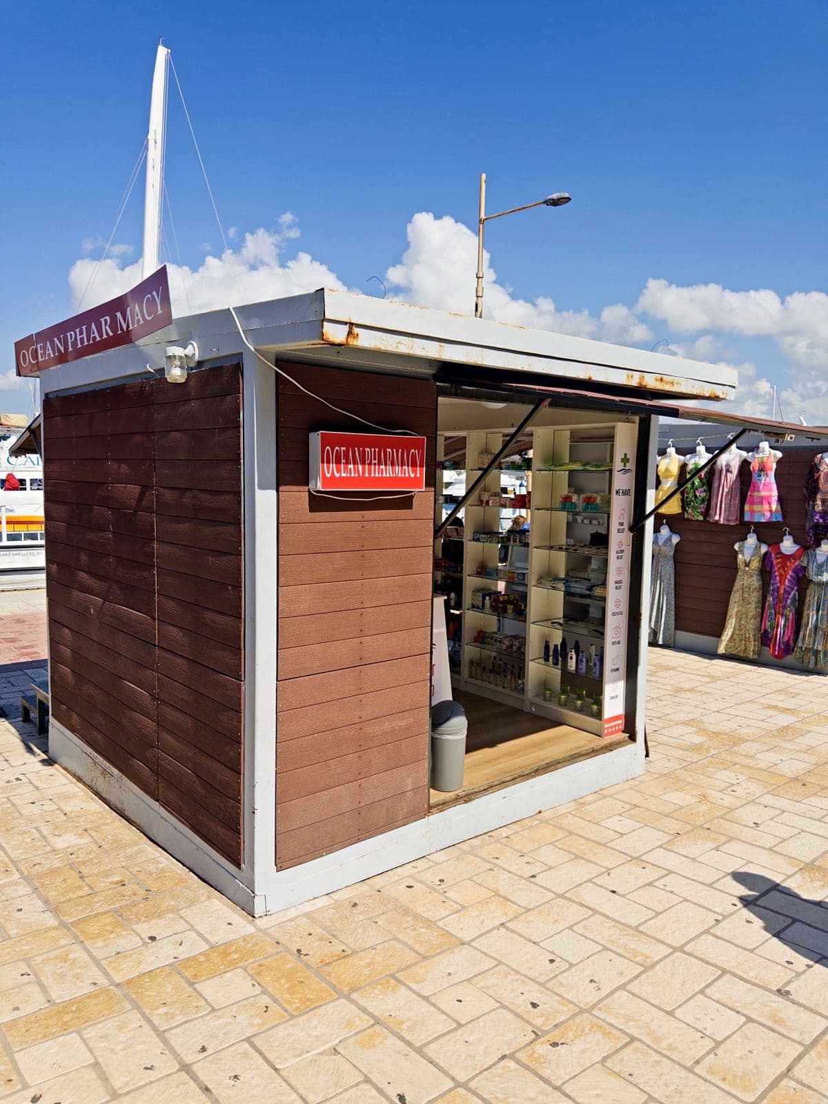 Front of the Ocean Pharmacy module with open shelves